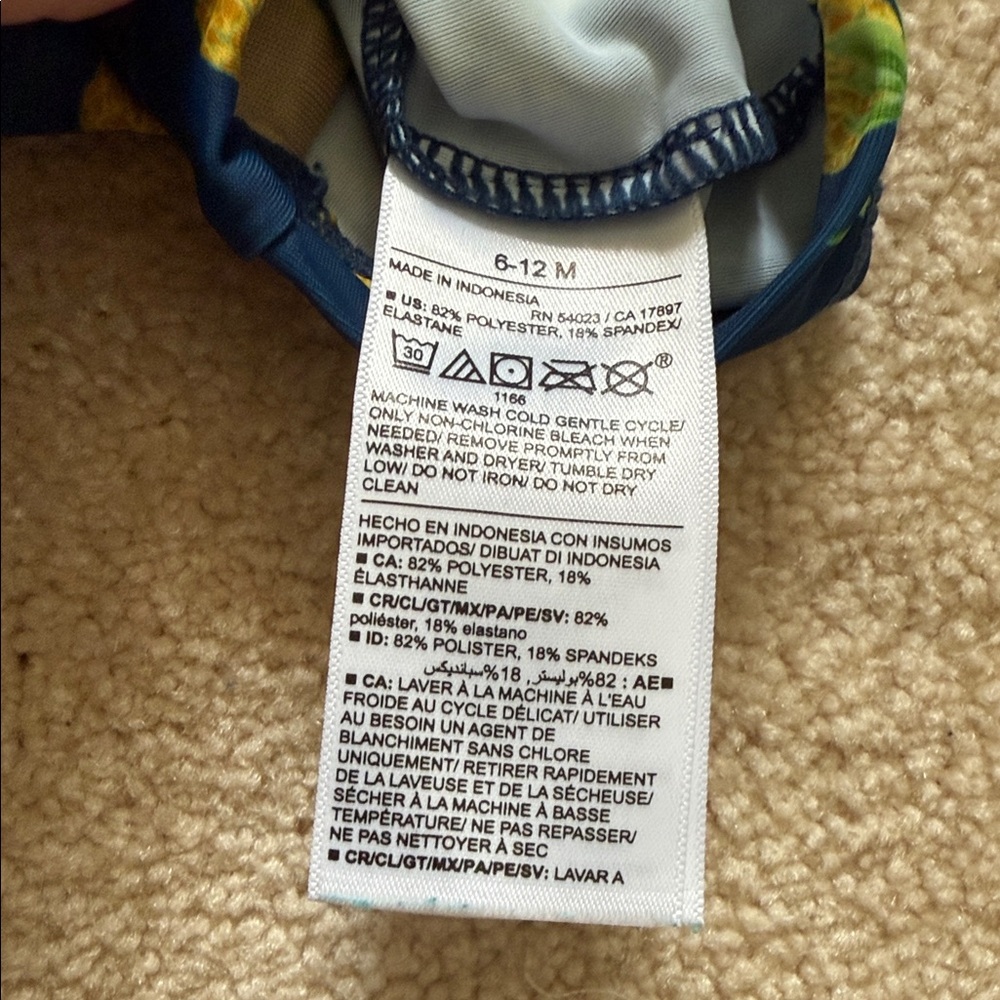 Old Navy Blue Pineapple Print Baby swim suit - Picture 3 of 5